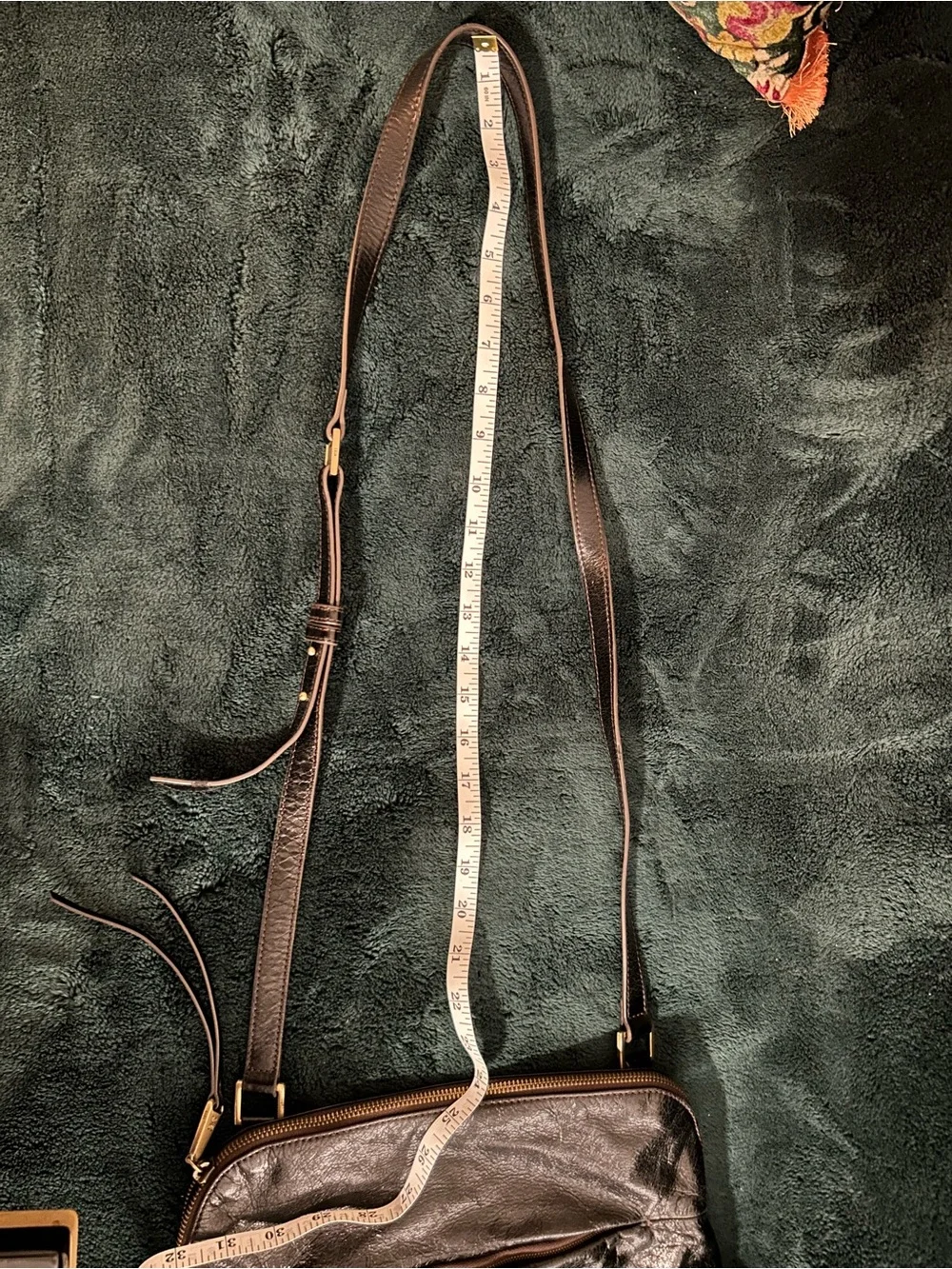 HOBO Black Polished Leather Slouchy Shoulder Crossbody Bag Purse